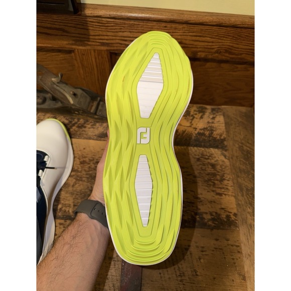 Footjoy‎ Golf Shoes ProLite 56920 Style 13 Medium Mens Spikeless White Navy - Picture 10 of 11